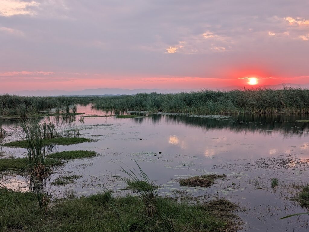 Coucher de soleil sur Lung Cha Homestay