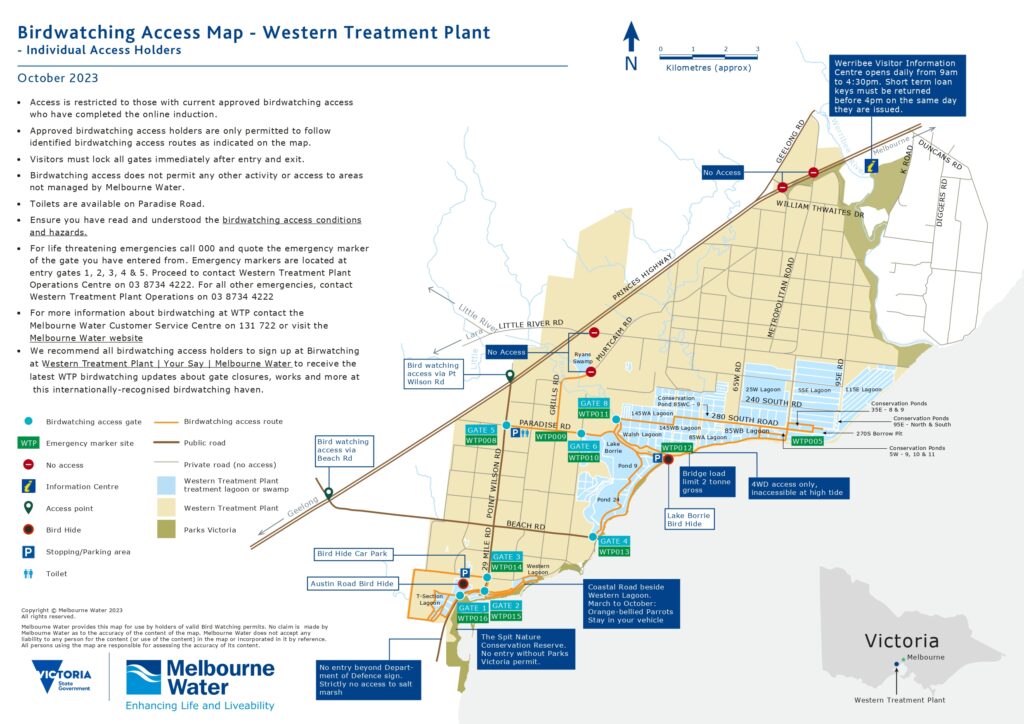 Western Treatment Plant Map