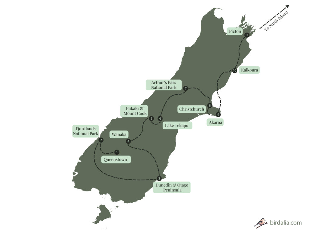 New Zealand South Island Map