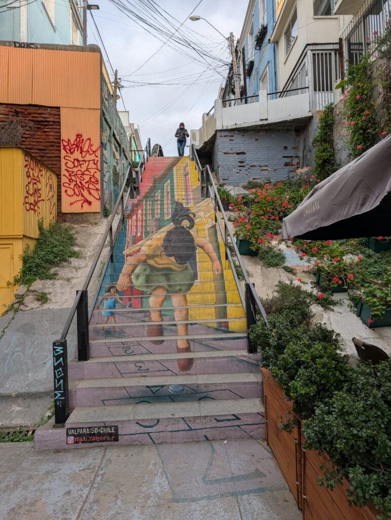 Escalier coloré Valparaiso